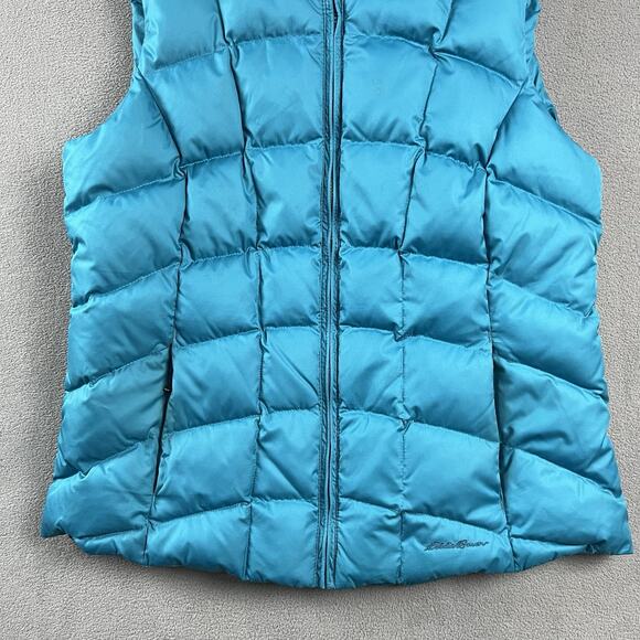 Eddie Bauer Vest Womens Large Blue 650 Down Puffer Full Zip Quilted Outdoor - Picture 3 of 9